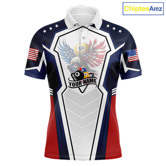 250 Years Freedom Eagle 8 Ball 9 Ball Pool Men Billiard Shirt Custom American Flag Billiard Apparel NYN2634