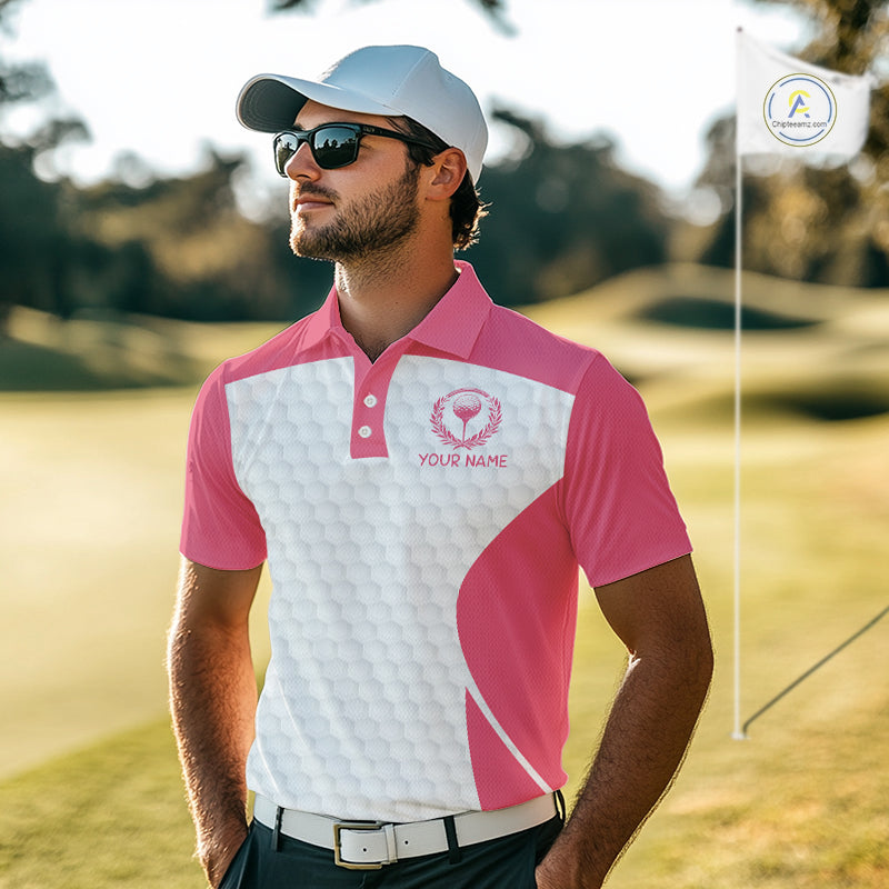 Mens Funny Golf Shirts Pub Flamingo Golf Clothing Custom Golf Team Polo, Golf Upf Shirts NYN2997