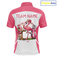 Load image into Gallery viewer, Mens Funny Golf Shirts Pub Flamingo Golf Clothing Custom Golf Team Polo, Golf Upf Shirts NYN2997
