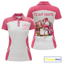 Load image into Gallery viewer, Womens Funny Golf Shirts Pub Flamingo Golf Clothing Custom Golf Team Polo, Golf Upf Shirts NYN2997