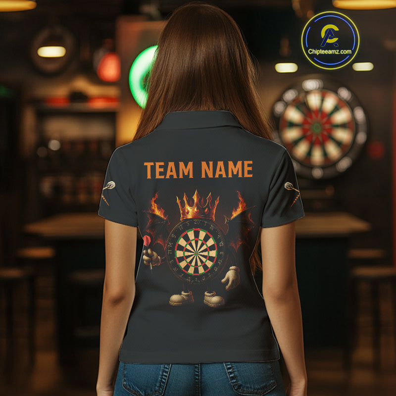 Fire Flame Wings Dartboard Custom Funny Dart Shirt For Women, Dart Team Jerseys NYN0094