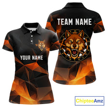 Load image into Gallery viewer, Orange Abstract Pattern Custom Wolf Dartboard Dart Shirt For Women, Dart Jerseys NYN0099