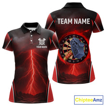 Load image into Gallery viewer, Lightning Dartboard Custom Funny Polo Shirt For Women - Darts Team Jersey NYN0705