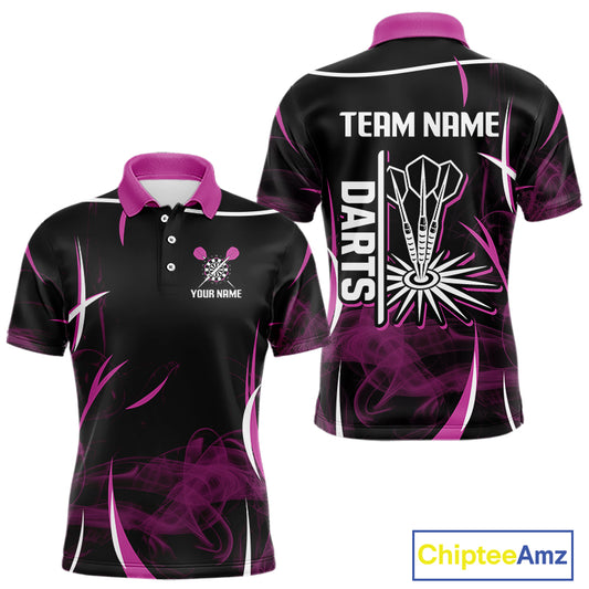 Persionalized Purple Smokes Dart Arrows Dart Shirt For Men, Custom Dart Jerseys NYN0104