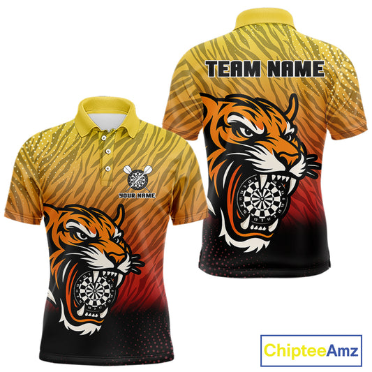 Tiger Dartboard Scratched Pattern Custom Dart Shirt For Men, Dart Team Jerseys NYN0106