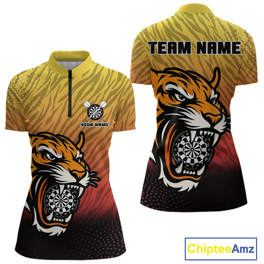 Tiger Dartboard Scratched Pattern Custom Dart Shirt For Women, Dart Team Jerseys NYN0106
