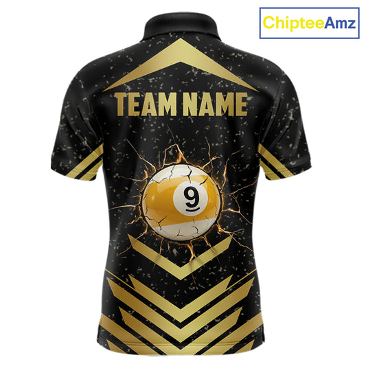 Orange Grunge Grim Reaper Billiard Ball Pool Custom Men Billiard Shirts, Billiard Team Jerseys NYN3020