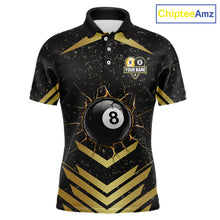 Load image into Gallery viewer, Orange Grunge Grim Reaper Billiard Ball Pool Custom Men Billiard Shirts, Billiard Team Jerseys NYN3020