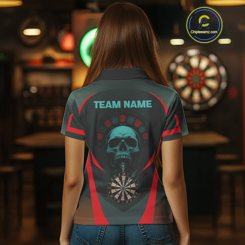 Spartan Skull Style Warrior Women's Darts Team Shirt - Personalized Name For Players NYN0463
