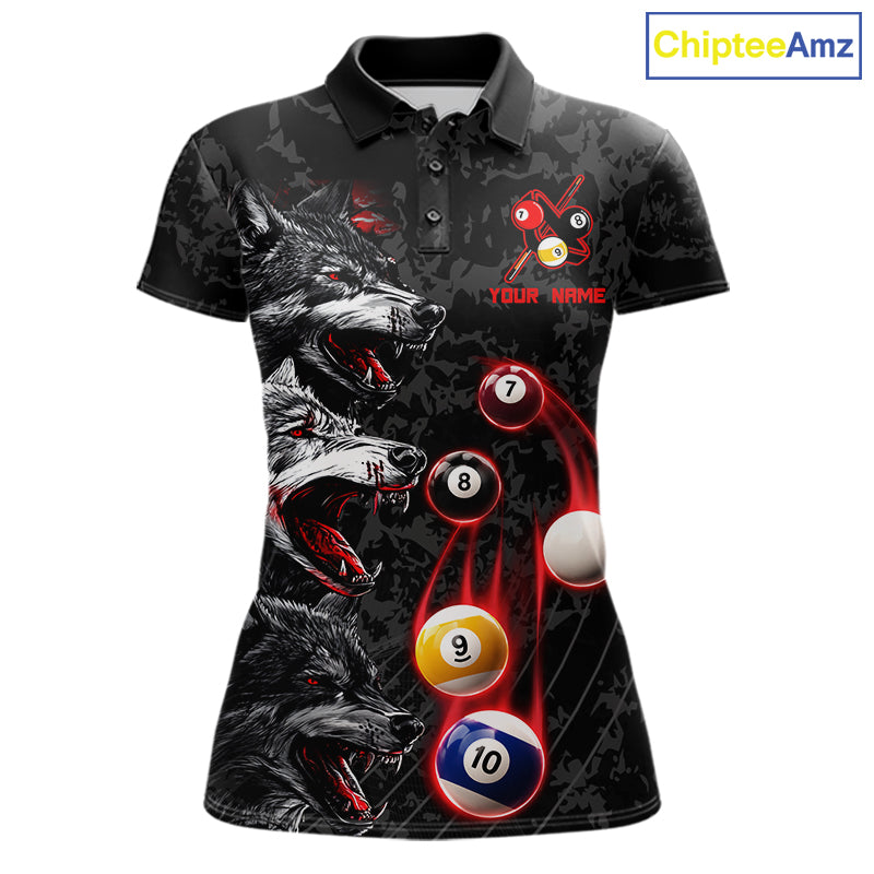 Custom Red Thunder 8 Ball & 9 Ball  Pool Team Shirt For Men Funny Wolfs Billiard Tournament Jerseys NYN4017