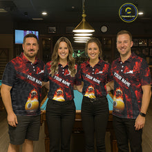 Load image into Gallery viewer, Fire Skull 9 Ball Pool Billiard Team Shirt For Women Custom Red Flames Billiard Ball &amp; Cue Gifts NYN2437