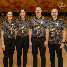 Load image into Gallery viewer, Hunting Bulldog Bowling Shirts For Men Custom Camo Bowling Team Jerseys Funny Bowling Attire NYN3196