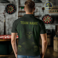 Load image into Gallery viewer, Custom Skull Shamrock Dartboard Patrick's Day Dart Polo Shirt For Men Patrick Dart Jersey NYN1359