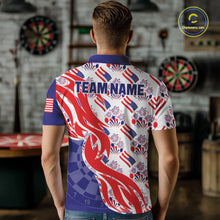 Load image into Gallery viewer, Custom America Flag Dart Polo &amp; Quarter-Zip Shirt For Men Patriotic USA Dart Jerseys NYN2824