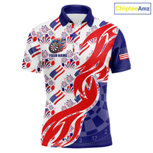 Load image into Gallery viewer, Custom America Flag Dart Polo &amp; Quarter-Zip Shirt For Men Patriotic USA Dart Jerseys NYN2824