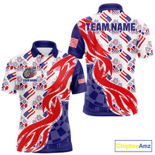 Load image into Gallery viewer, Custom America Flag Dart Polo &amp; Quarter-Zip Shirt For Men Patriotic USA Dart Jerseys NYN2824