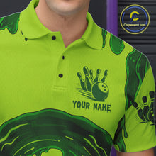 Load image into Gallery viewer, Smoking Funny Ball &amp; Pins Bowling Shirt For Men Personalized Bowling Team Tournament Jersey NYN3749