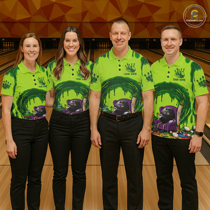 Smoking Funny Ball & Pins Bowling Shirt For Women Personalized Bowling Team Tournament Jersey NYN3749