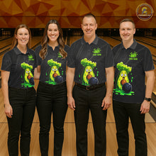 Load image into Gallery viewer, Bowling team wearing funny avocado bowling shirts custom bowling team jerseys for league and tournament play