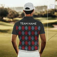 Load image into Gallery viewer, Mens American Flag Golf Shirts Patriotic Golf Jersey Custom Black Ball Golf Clothing, Golf Gifts NYN3053