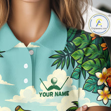 Load image into Gallery viewer, Woman wearing banana golfer golf polo shirt on golf course