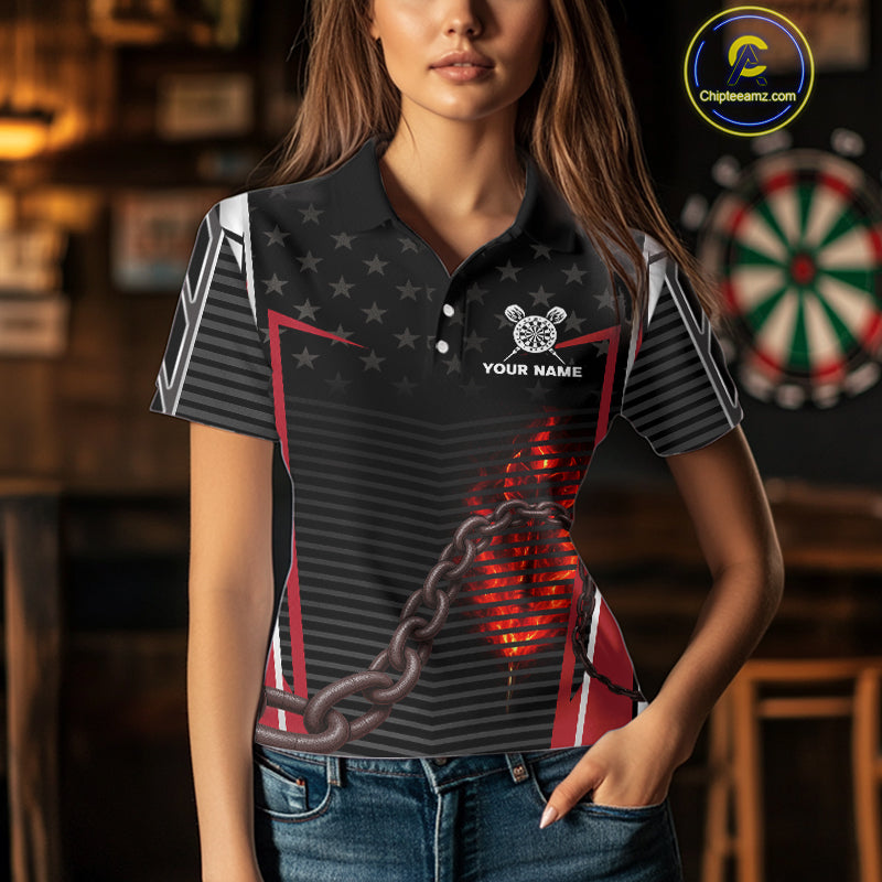 Custom Red Flames Scorpion Dart Arrow Darts Shirt For Women Dart Jersey Uniform NYN1048