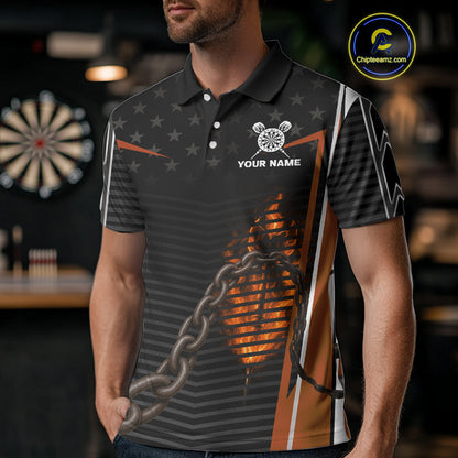 Custom Orange Flames Scorpion Dart Arrow Darts Shirt For Men Dart Jersey Uniform NYN1050