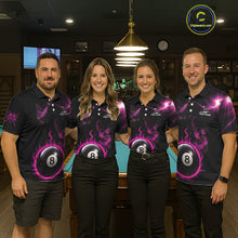 Load image into Gallery viewer, Pink Smokes Butterfly Pool 8 Ball Women's Billiard Team Shirt Custom Billiard Polo &amp; 1/4-Zip Attire NYN2505