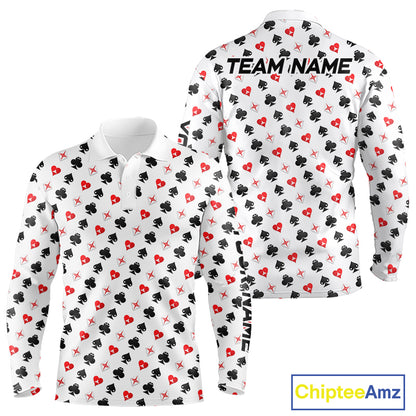 Custom Poker Golf Polo Shirt For Men Personalized Name Funny Golf Team Attire Golfer Gift NYN2851