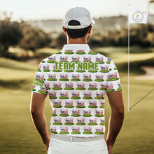Load image into Gallery viewer, American Flag Grass Mens Golf Polo Shirt Patriotic USA Golf Shirts, Golf Gift NYN2853