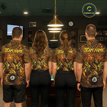 Load image into Gallery viewer, Black And Yellow Tribal Pattern Billiard Phoenix Jersey For Men Billiard 8 Ball Pool Team Shirts NYN2861
