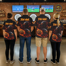 Load image into Gallery viewer, Eagle Couple Flame Dartboard &amp; Arrow Men Darts Polo Shirt Custom Outfits Dart Team Jerseys NYN2508