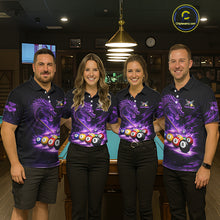Load image into Gallery viewer, Purple Funny Dragon Thunder Ball Pool Billiard Team Shirt For Men Custom Billiards Ball Attire NYN2700