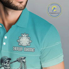 Load image into Gallery viewer, Funny Skeleton Golf Course Golf Polo Shirts For Men Personalized Team Name Golf Clothes NYN3252