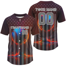 Load image into Gallery viewer, Men's Baseball Jersey Personalized US Flag Patriotic Baseball, Youth Baseball Jerseys NYN1115