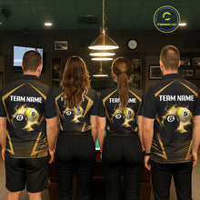 Load image into Gallery viewer, Custom 8 Ball &amp; 9 Ball Women Billiard Shirt Personalized Thunder Yellow Billiard Pool Team Shirt NYN3091