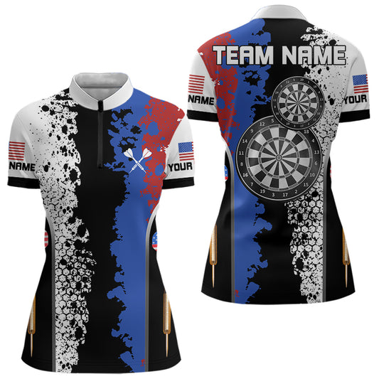American Flag Style Darts Shirt Custom Patriotic For Women, Dart Team Jerseys NYN0004