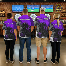 Load image into Gallery viewer, Purple Grunge Dragon Dartboard Custom Women Darts Polo League Shirts Dragon Dart Jerseys NYN2238