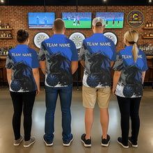 Load image into Gallery viewer, Blue Grunge Dragon Dartboard Custom Women Darts Polo League Shirts Dragon Dart Jerseys NYN2240
