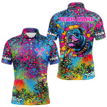 Load image into Gallery viewer, Custom Colorful Bulldog Funny Dart Shirts Polo &amp; 1/4 Zip For Men, Dart Jerseys NYN0007