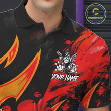 Load image into Gallery viewer, Red And Yellow Rooster Gun Men Bowling Shirt Custom Funny Grunge Cute Bowling Team Outfits NYN3279