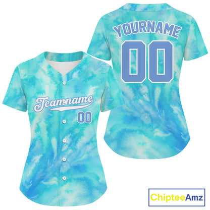 Blue Baseball Jerseys For Women Custom Colorful Funny Baseball Shirt, Youth Baseball Jersey NYN1207
