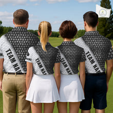 Load image into Gallery viewer, Mens Grey Poker Golf Shirt Custom Poker White Golf Ball Polo, Golf Team Outfits For Golfers NYN3332