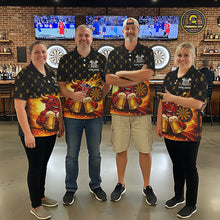Load image into Gallery viewer, Bull &amp; Cheer Beers Dartboard Custom Funny Darts Polo Shirts Women Dart Team Jerseys | Black NYN2272