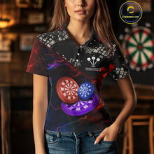 Load image into Gallery viewer, Colorful Thunder Dartboards Grunge Women's Darts Shirt - Custom Name &amp; Team Jersey | Opt1 NYN0634