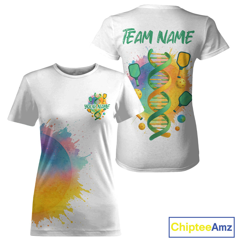 It’s In My DNA Pickleball Shirt Custom Colorful Pickleball Jersey For Women, White T-Shirt NYN1246