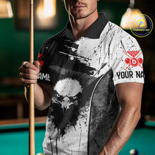 Load image into Gallery viewer, Red Grunge Skull 8 Ball Billiard Shirts For Men Custom Name Pool Billiard Team Jerseys NYN2288