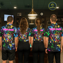 Load image into Gallery viewer, Funny 8 Ball Pool Colorful Paint Splash Custom Name Billiard Shirt For Men Billiard Team Jersey NYN2302