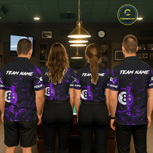 Load image into Gallery viewer, Purple Geometric Wolf 8 Ball Pool Claws Men Billiard Shirt Personalized Pool Balls Billiard Attire NYN2739