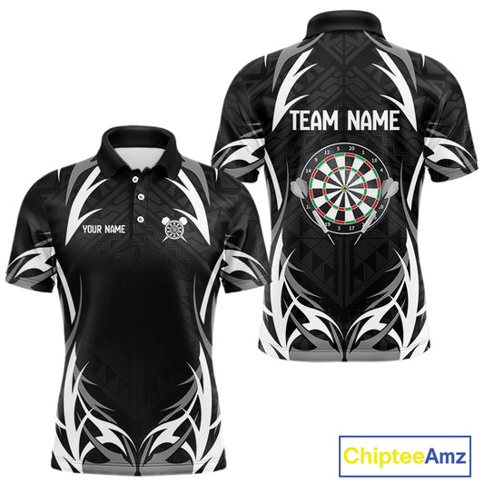 Personalized White And Black Dartboard Dart Shirts For Men Outfits Dart Team Jerseys NYN0041